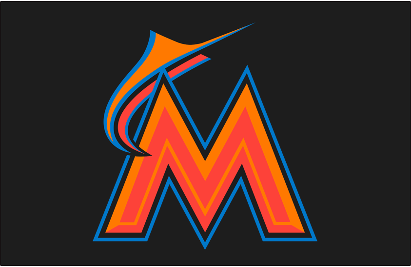 Miami Marlins 2016-2018 Batting Practice Logo t shirts DIY iron ons